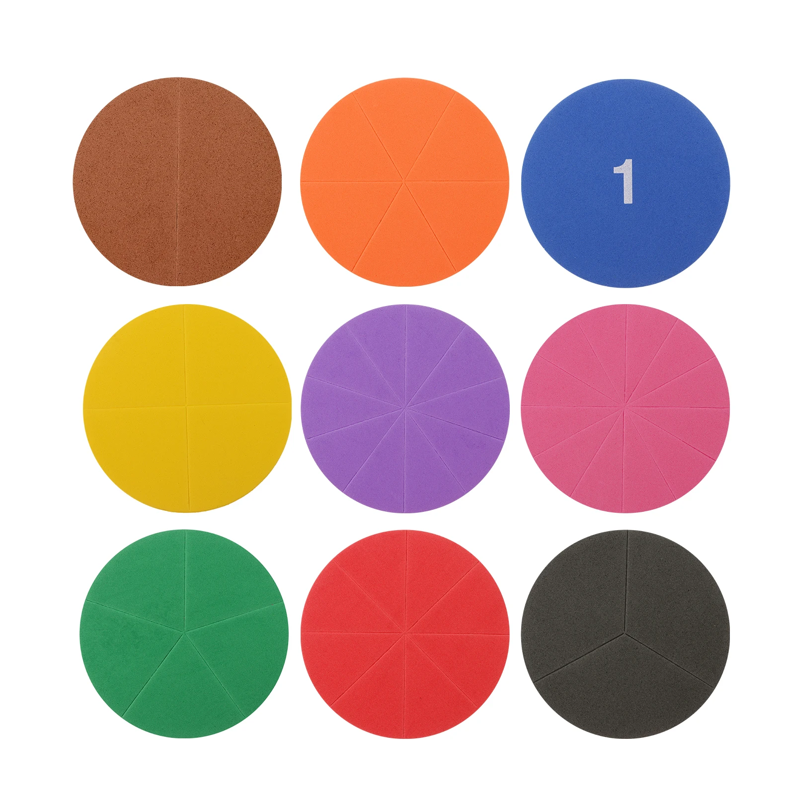 

Fraction Learning Tray Number Fractions Circles EVA Spot Educational Math Toys Fractional Problem Demonstrator Safe Healthy