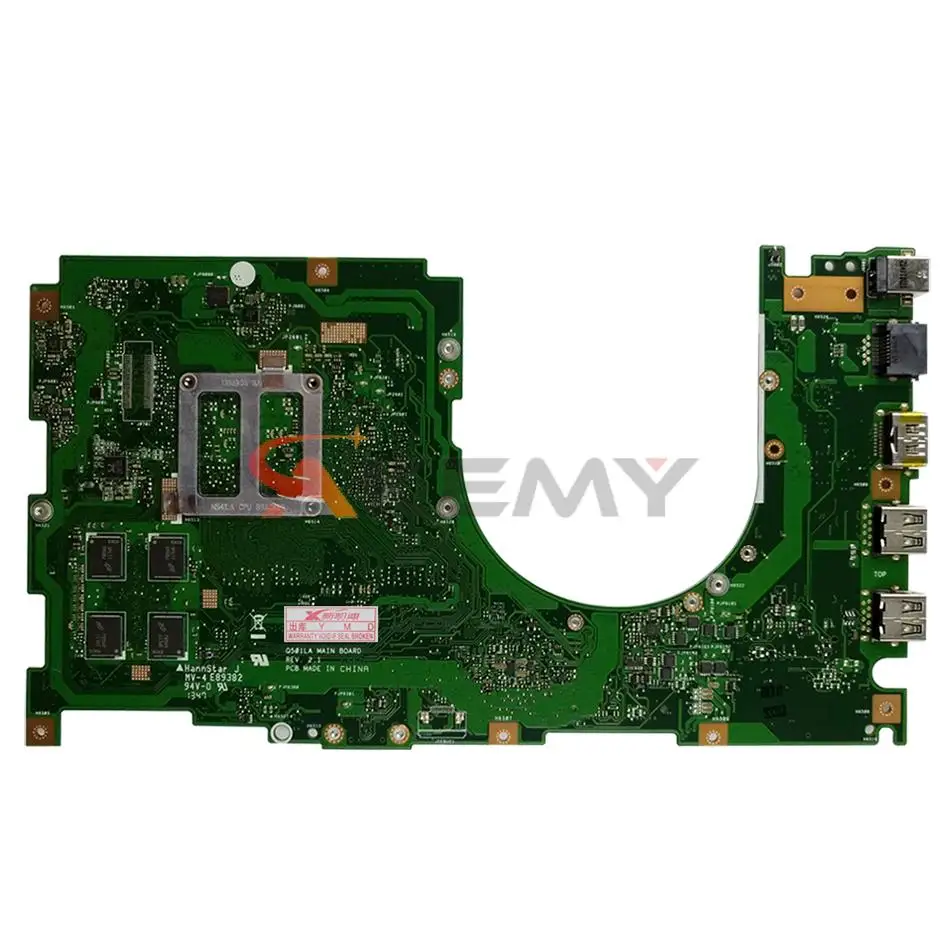 ASUS Q501 Q501L ノートパソコンのマザーボード Q501LA i5 i7-第 4 世代 CPU 4GB-RAM ノートブックメインボード 100% テスト済み OK VivoBook