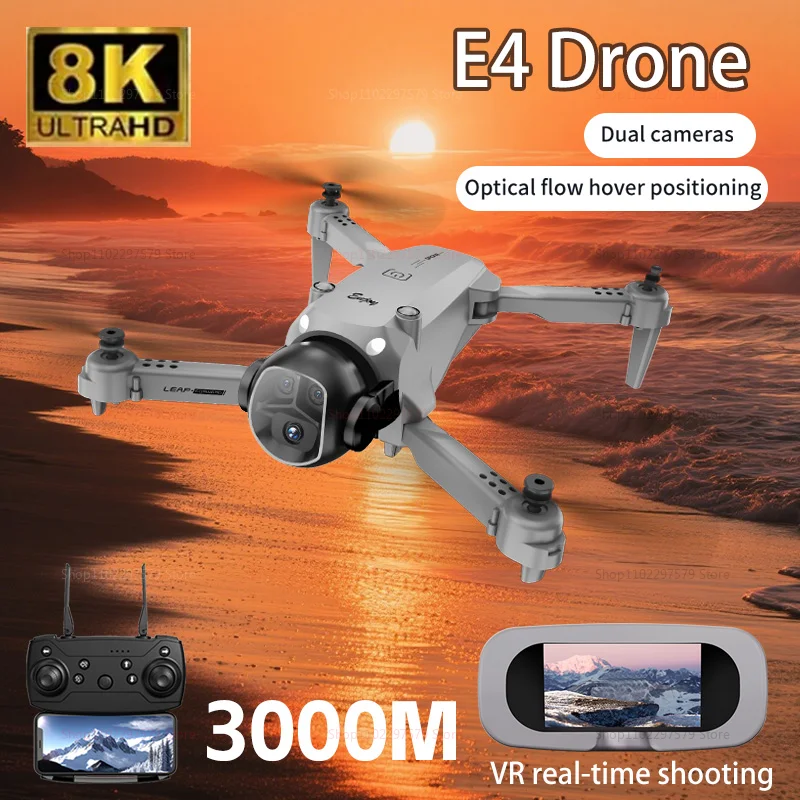 

Новый дрон E4, пульт дистанционного управления, оптический поток, 8K HD, самолет с двойной камерой, новый детский игрушечный самолет, квадрокоптер с фиксированной высотой