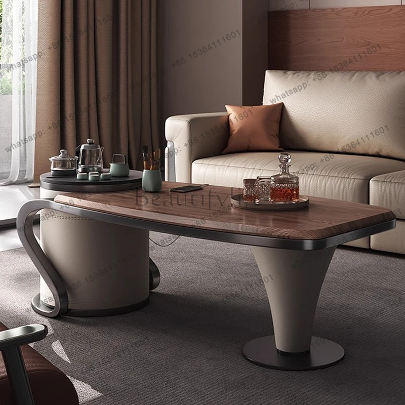 American Retro Kung Fu Coffee Tables Modern Luxury Living Room Solid Wood Coffee Table Designer High-End Home Furniture FYCT
