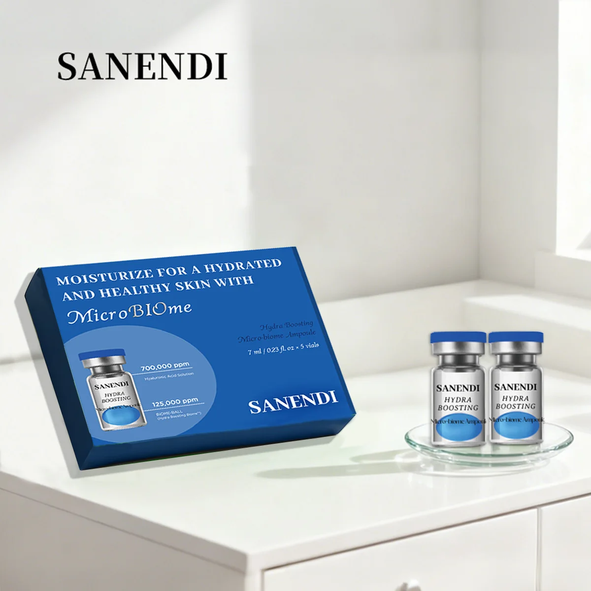 Sanendi مرطب الوجه جوهر Micro BlO me جوهر يهدئ البشرة تحفيف العمر الوجه ثبات وترطيب مجموعة العناية بالبشرة 7 مللي #4