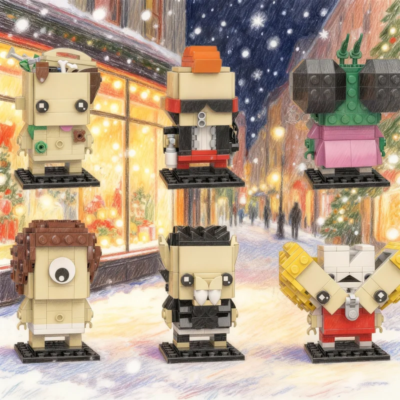 

986pcs MOC Brickheadz Garbage Pail BricKidz 6 Pack 2 Model Building Blocks Construction Christmas Gifts Idea Education Toy Brick