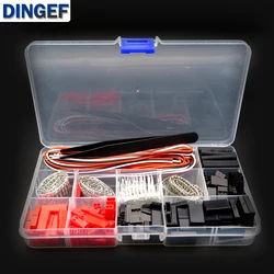 25 Sets Servo Connector Kits Servo Plug Male/Female Connector Crimp Pin Cable Kit Compatible JST SYP Futaba for RC Hitec Spektru