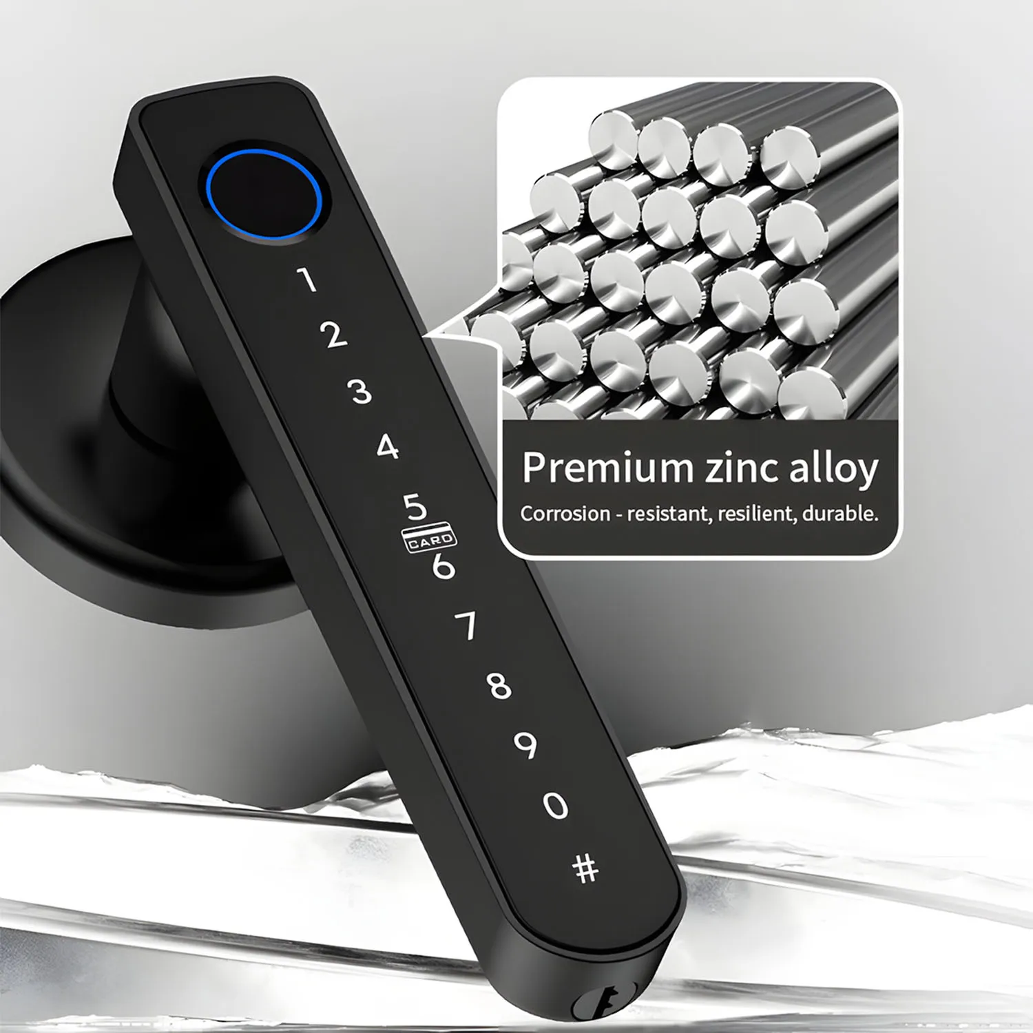 Tuya Bluetooth Biometric Electronic Lock Smart Fingerprint Password App Unlock Intelligent Door Handle Lock Home Security