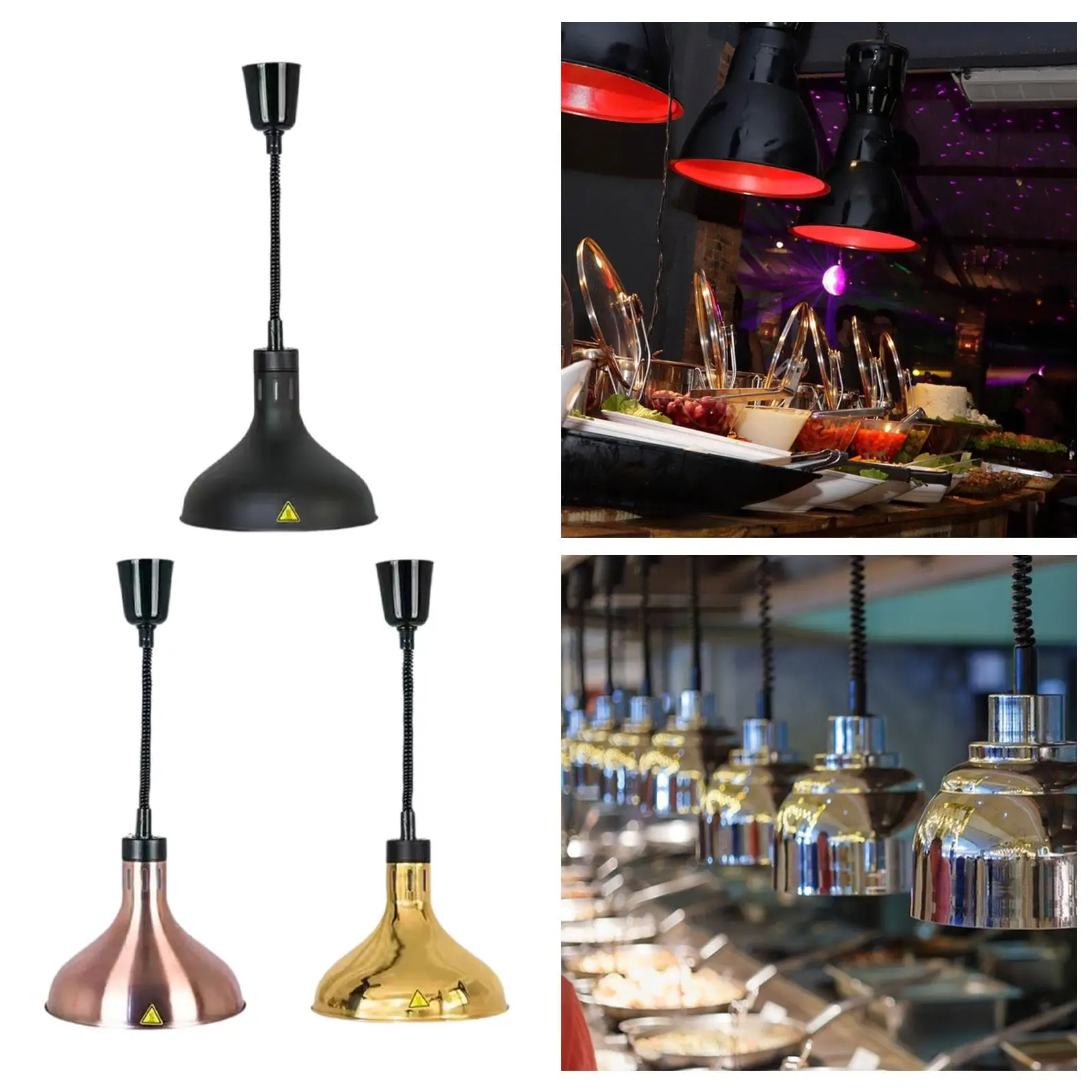 Food Heat Lamp Adjustable Multipurpose Food Warmer Light Food Warming Lamp for