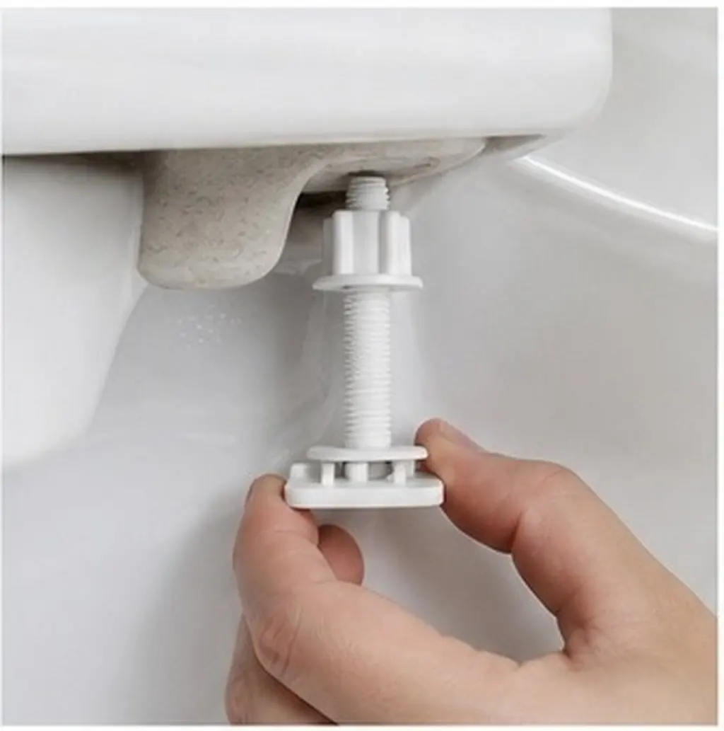 2Pcs Plastic Toilet Seat Screws Universal Replacement Bolts Heavy Duty ABS Material Toilet Seat Tightening Kit for Stable Noise