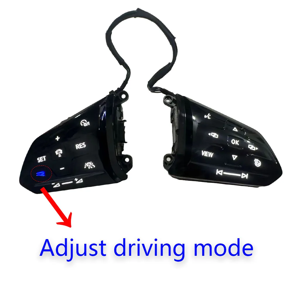 Touch screen driving mode steering wheel buttons For VW Golf MK8 R GTI Logo