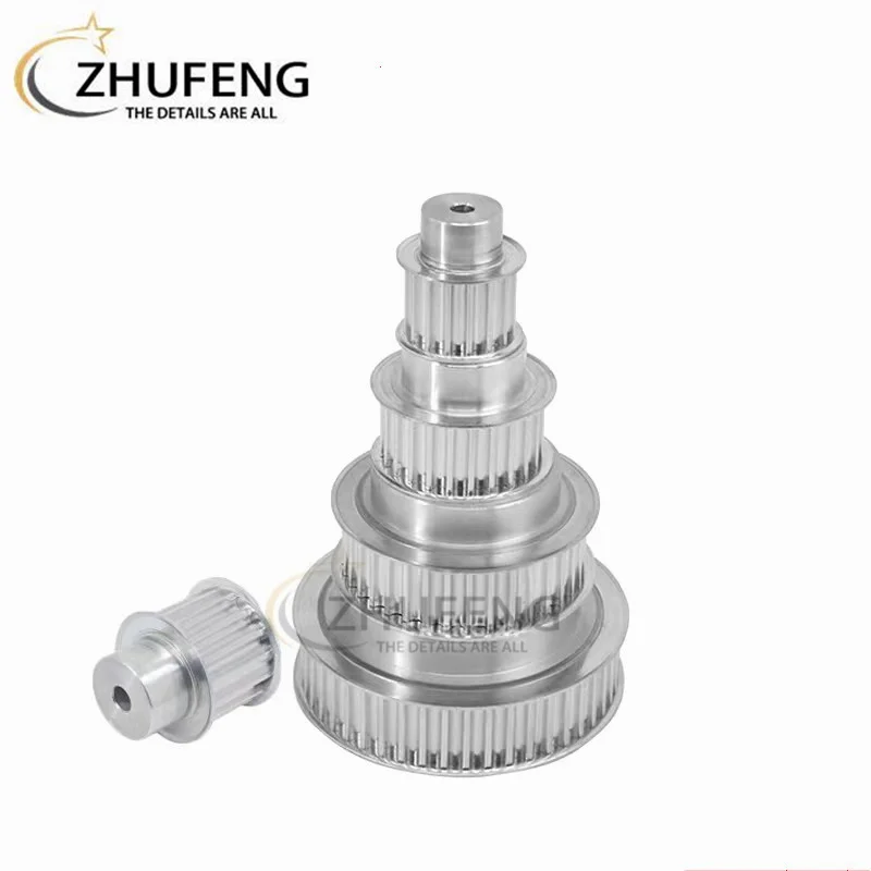 Imagem -06 - Padrão do Alufer da Polia do Sincronismo de Zhufeng Htd 8m Parte 8t 36t 37t 38t 39t 40t 42t Largura 27 32 mm Processo Furou 10 mm 12 mm o