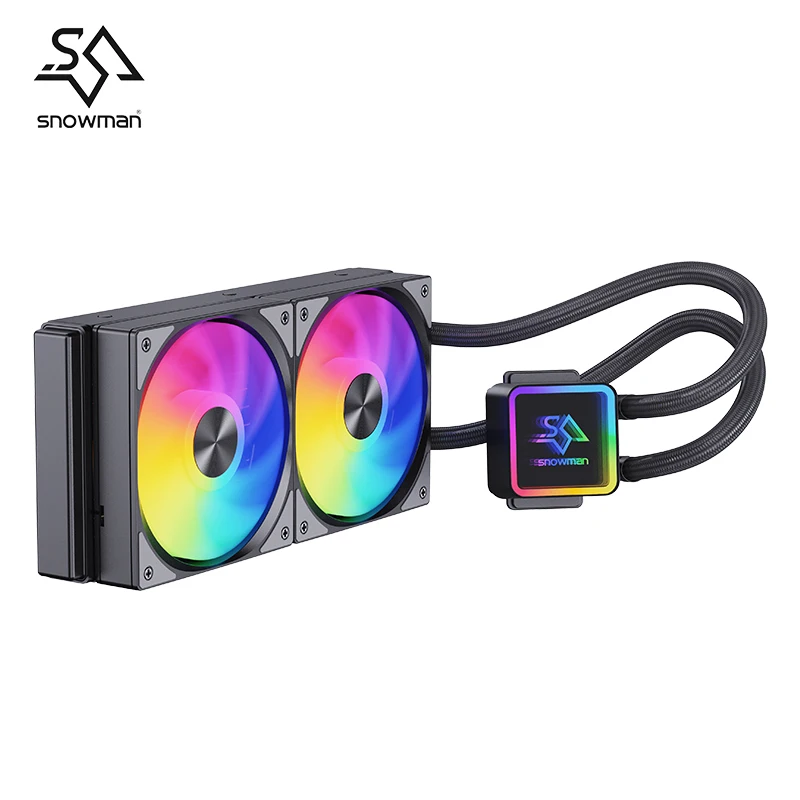 SNOWMAN KS 240 AIO CPU Cooler ARGB Fans Quiet 240mm aio cpu coolers liquid Intel LGA1851 1700 2011 1200 1151 X99 AMD AM5 AM4