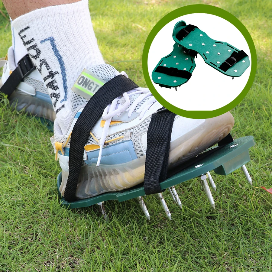 Gardening Soil Loosening Shoe Lawn Nail Aerator Effectively Aerating Tool Heavy Duty Spiked Sandals Grass Yard Aeration Ventilat