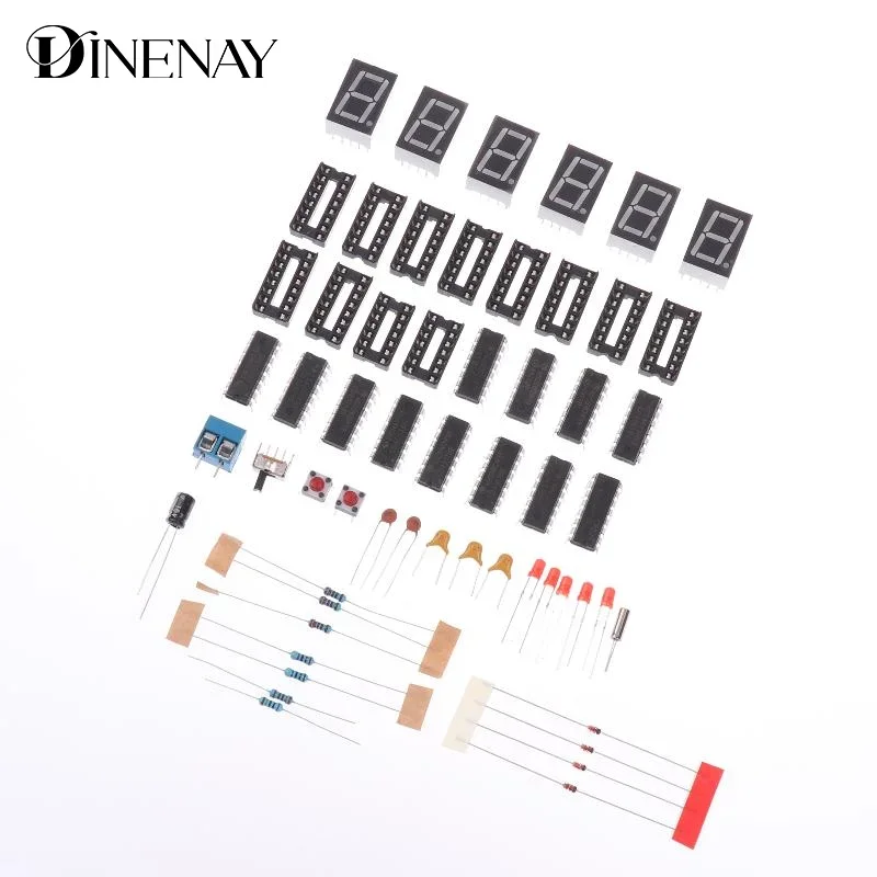 DIY Alarm Clock Soldering Practice Kit 6 Digits DIY Clock Kit Auto Display Time For Students And Diyers