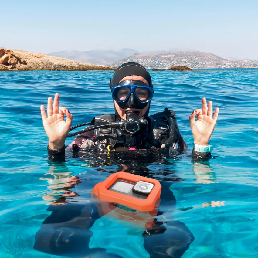 Para gopro hero 13 12 11 10 9 acessórios à prova dwaterproof água mergulho flutuante caso quadro surf espuma flutuador