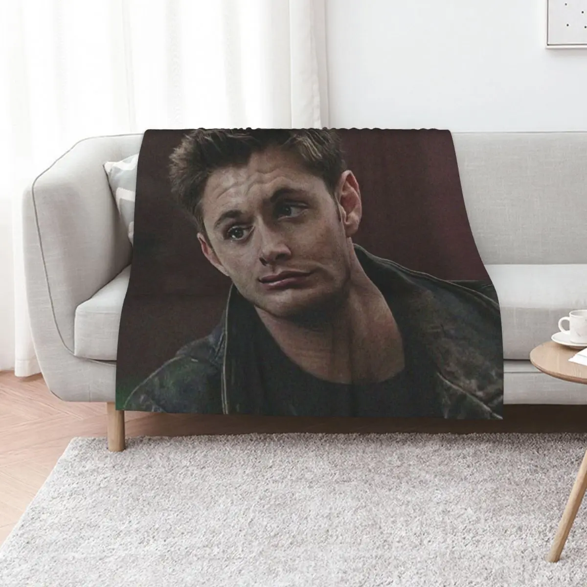 jensen ackles, Dean Winchester Throw Blanket Soft Plush Plaid Weighted manga Furry halloween Luxury Throw Blankets