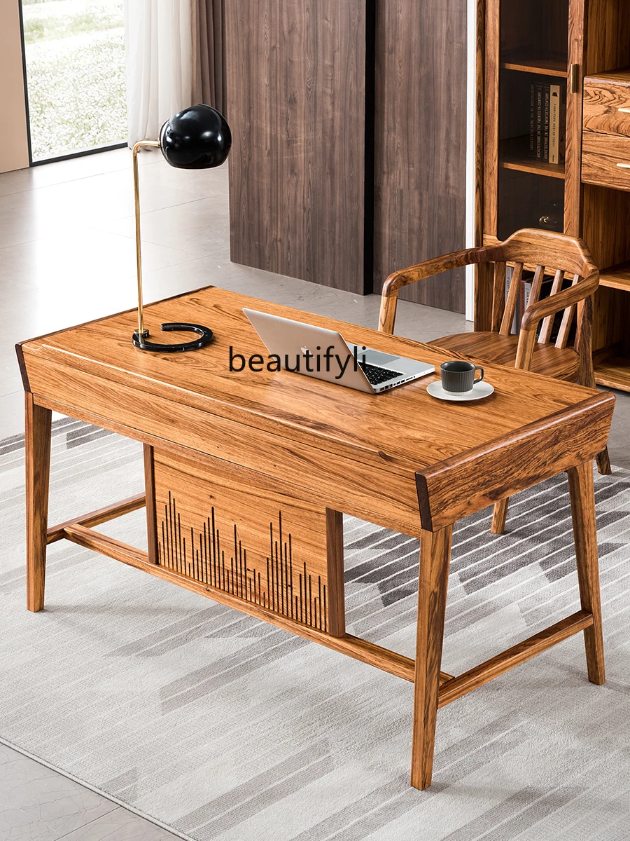 Solid Wood Desk Ugyen Wood Computer Desk Simple Modern Chinese Calligraphy and Painting Table Study Calligraphy Table Home