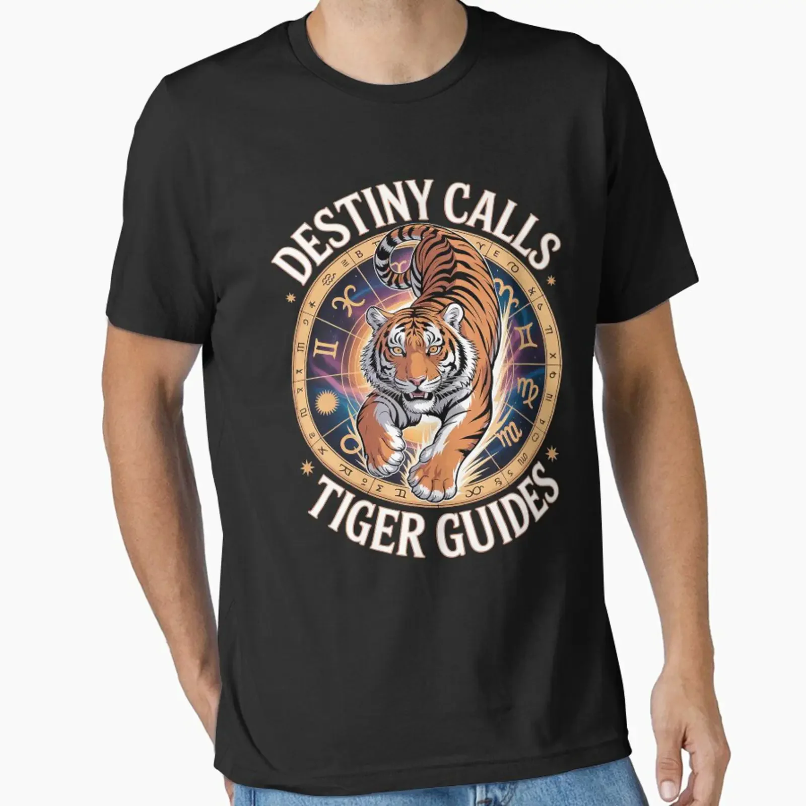 Tiger Astrology Fate Stargazers Nature Lover Essential T Shirt vintage Washed streetwear Slightly designer clothes Stylish