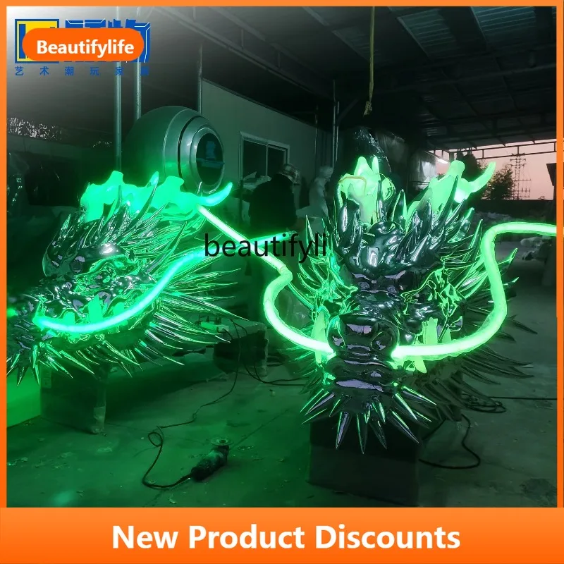 

B73 Door Head Design Hanging Floating Faucet Large Ornament Trendy Sculpture Bar KTV Fiberglass Floor Ornament