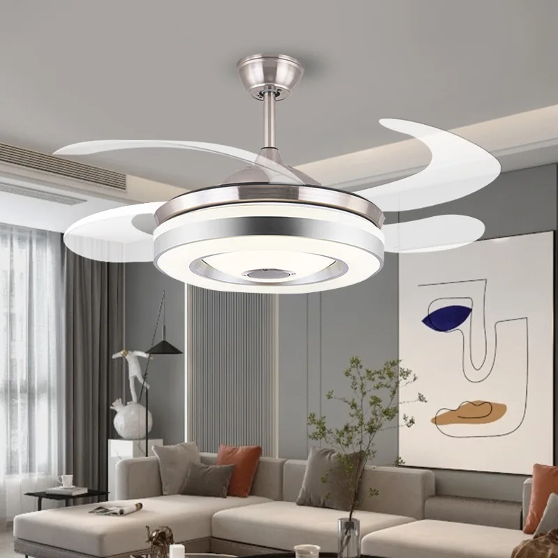 

Modern Invisible Ceiling Fan Light Led For Living room Bedroom Dining room Fan With Remote Control Ventilador Teto