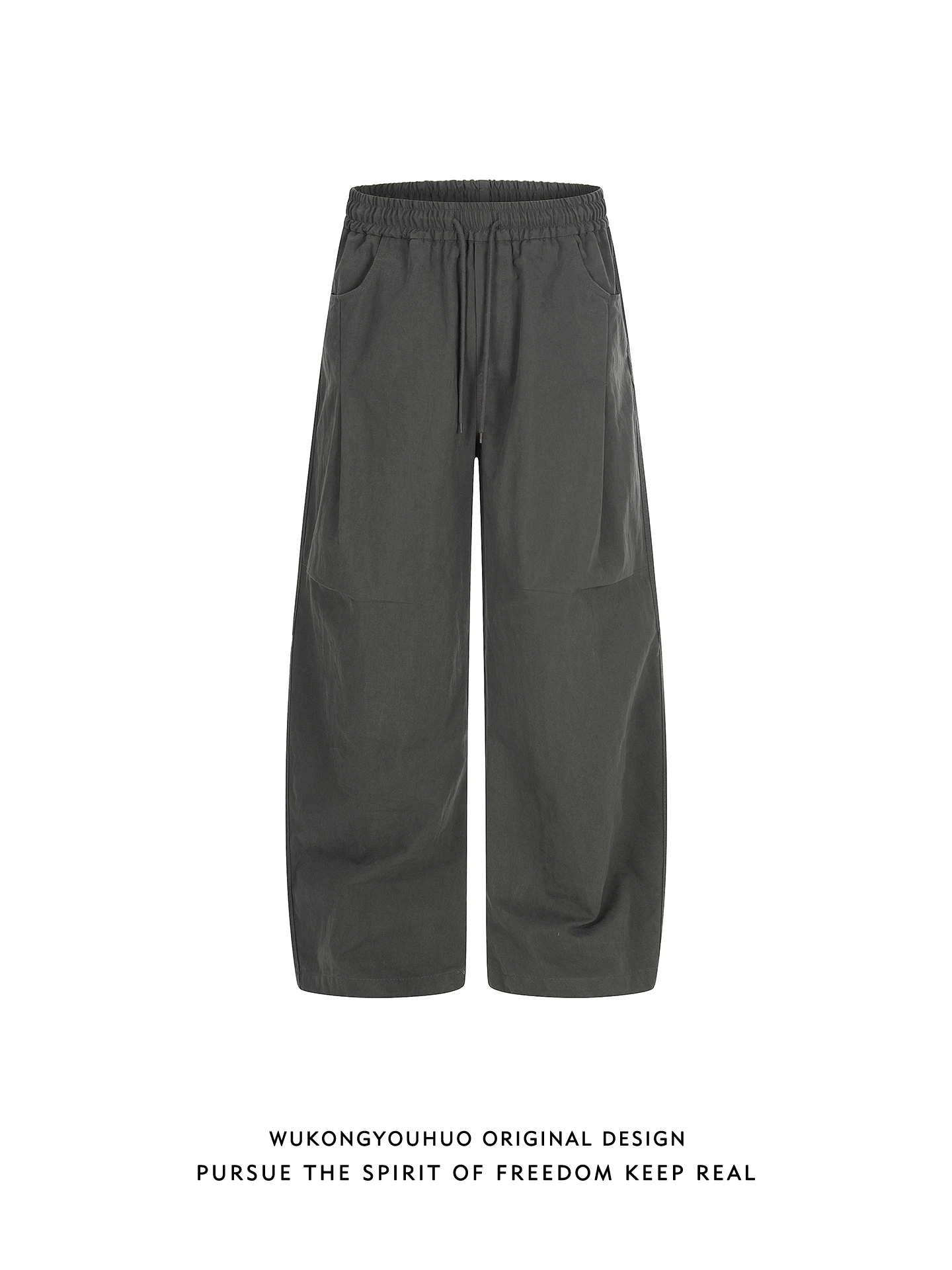 

Модные ретро-штаны-джоггеры на резинке для мужчин, американский свободный крой, широкие штанины, универсальные, длинные, повседневные...