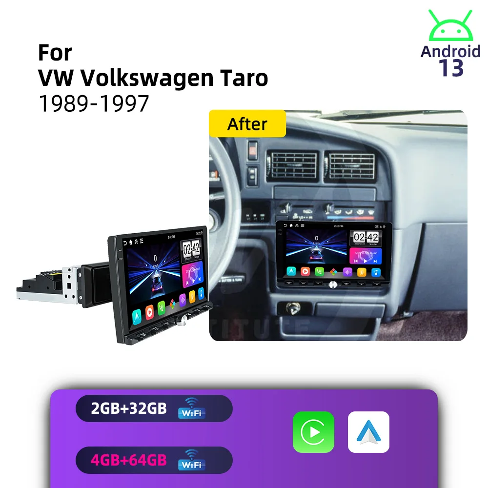 Car Multimedia for VW Volkswagen Taro 1989-1997 Android 1Din Car Stereo Autoradio Radio Head Unit 9