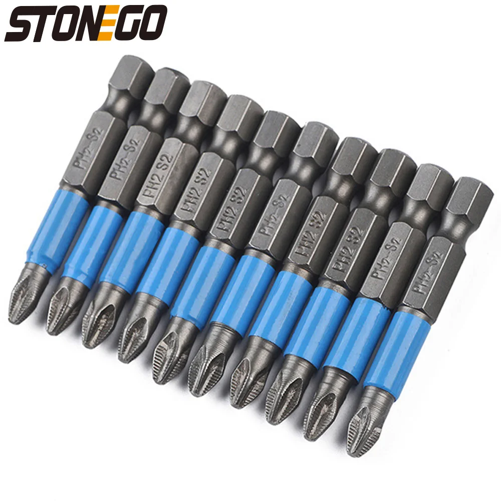 STONEGO 10Pcs Screwdriver Bits Set - 1/4