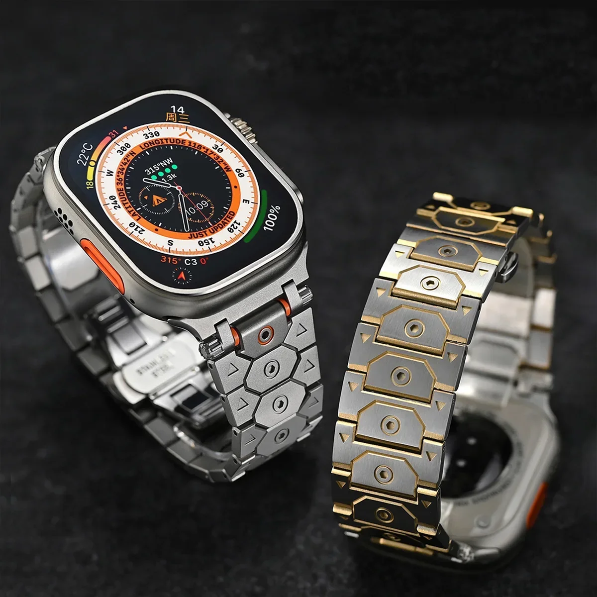 Edelstahlarmband für Apple Watch Ultra 2 49 mm 46 45 41 40 44 42 Uhrenarmband Metallarmband für iWatch Serie 10 9 8 7 6 5 4