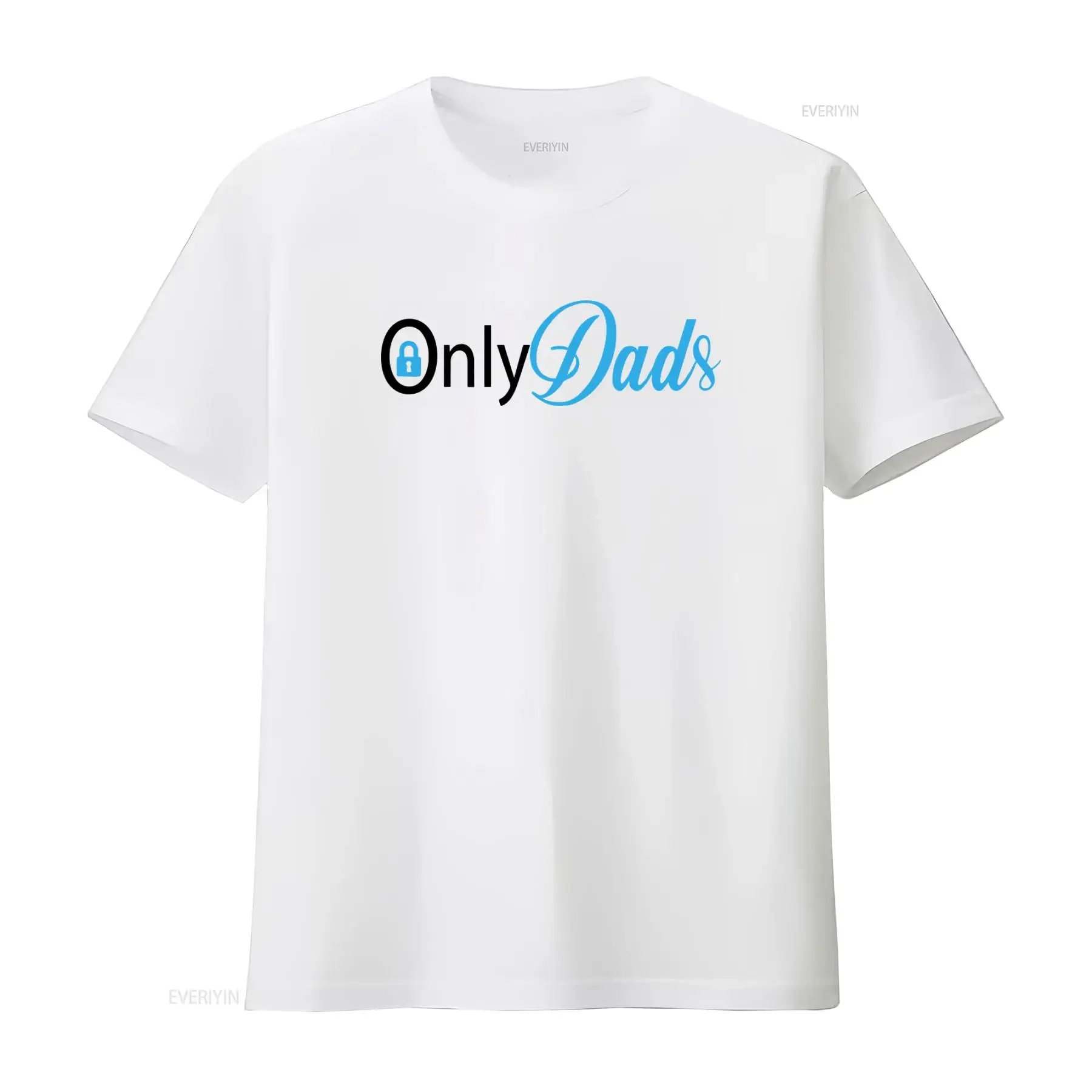 Mens Fathers Day T Shirt Only Dads Funny Onlydads Lock Design vintage Washed Comfortable homme Slightly designer clothes