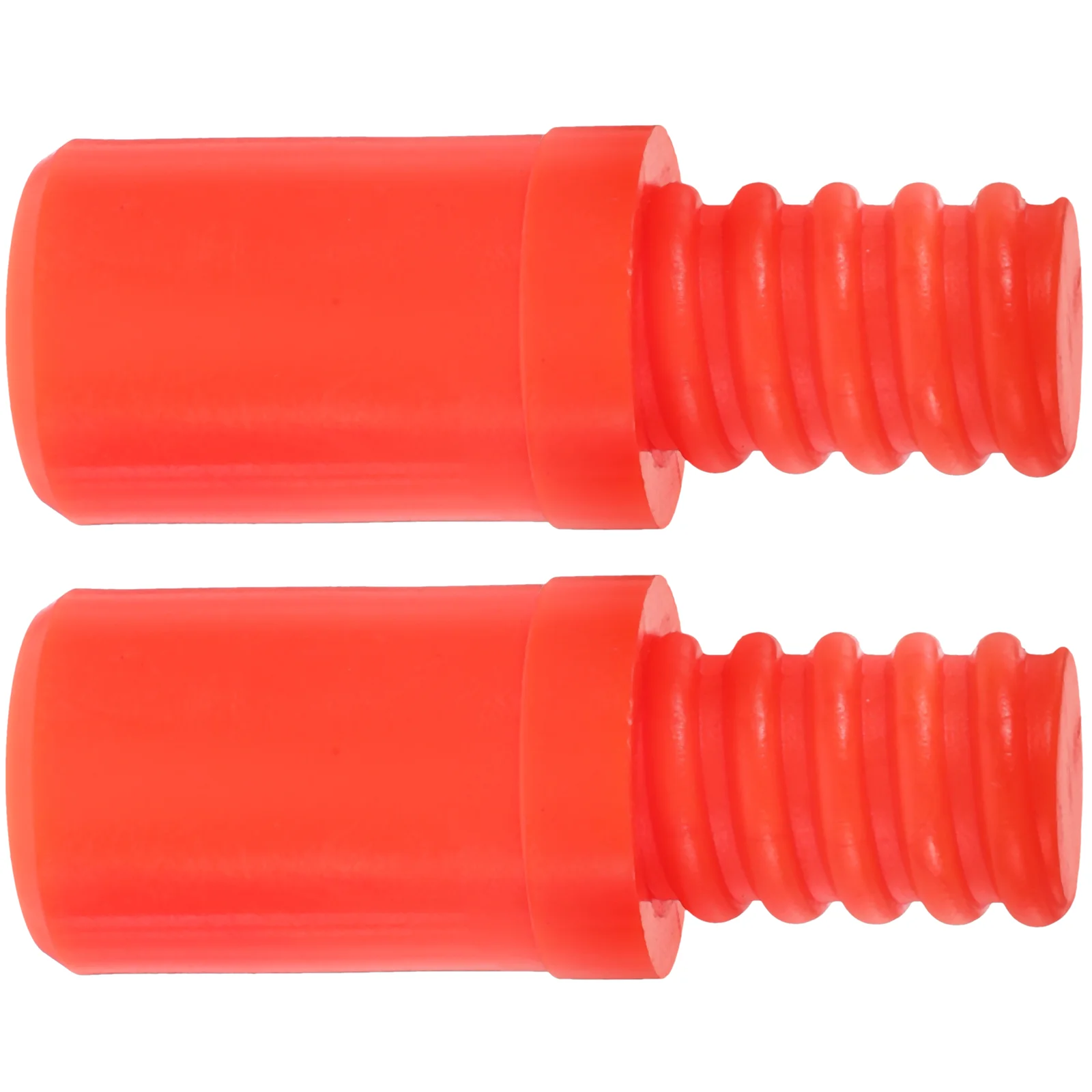 

2 Pcs Mop Thread Adapter Head Handles Tips for Broom Poles Orange Plastic Telescopic