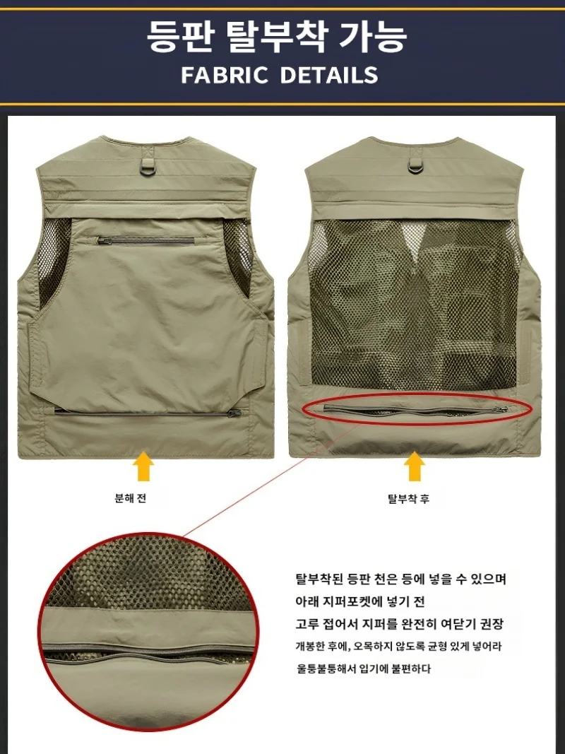 Rompi Pancing Multi Saku Rompi Hiking Kerja Amerika Pria Baru Musim Panas Rompi Fotografer Pakaian Kerja Jaring Jaket Tanpa Lengan Rompi Alat 6xl