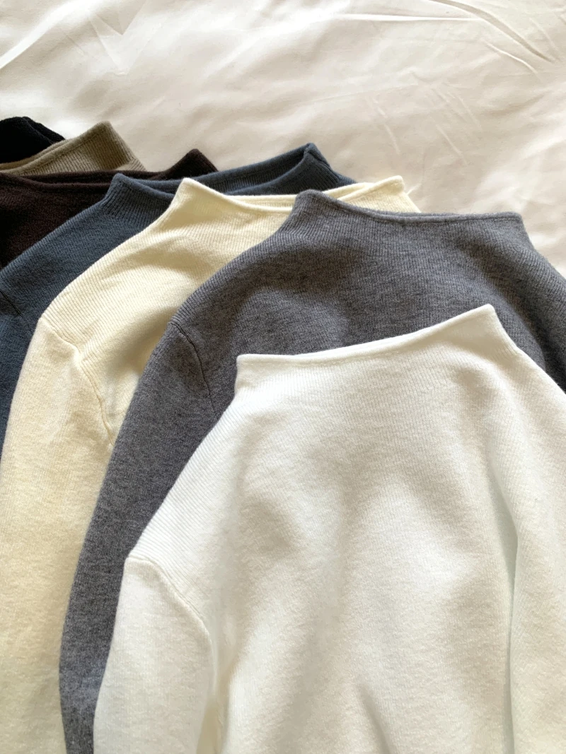 

Autumn And Winter Cashmere Sweater Women's Merino Wool Knitwear Basic Casual Long Sleeve Top Bottoming Shirt B31