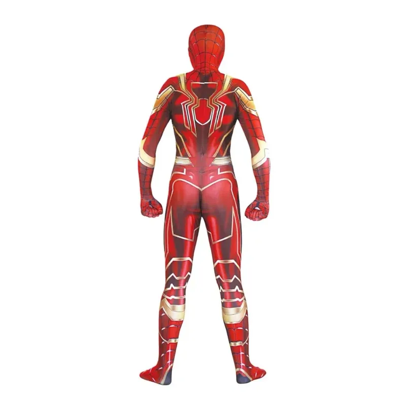 YI01 Adulti Bambini Spidercosplay Oro Ferro Costume Supereroe Cosplay Zentai Suit Uomo Ragazzi Maschio Ritorno a casa Tuta Party JumpJk8 * @