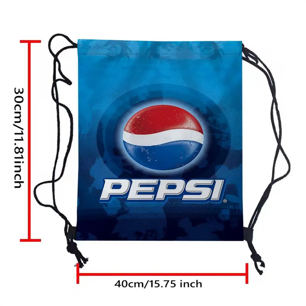Soda Brand Art -Pepsis حقائب برباط مطبوعة عتيقة حقائب هدايا للحفلات، حقائب ظهر برباط رياضية للصالة الرياضية والسفر والاستخدام الترفيهي #6