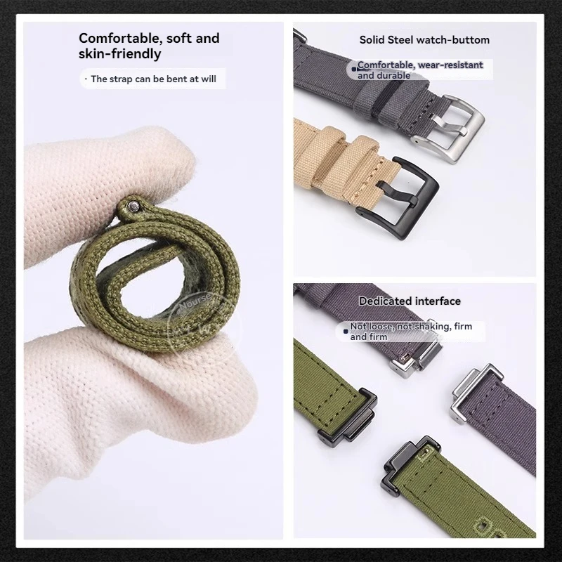 Correa de reloj de lona de nailon modificada para Casio G-SHOCK GA110/100/120 GM/GA2100 DW-5600 GW-B5600 GW-M5610 correa de reloj deportiva para hombre