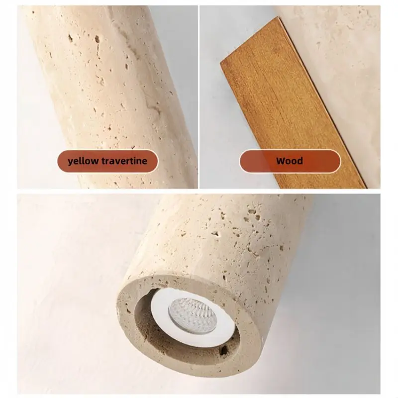 

Деревянные светодиодные настенные светильники для ванной, лестницы, зеркала, спальни, прикроватные лампы-бра в скандинавском современном стиле, простые, из желтого травертина