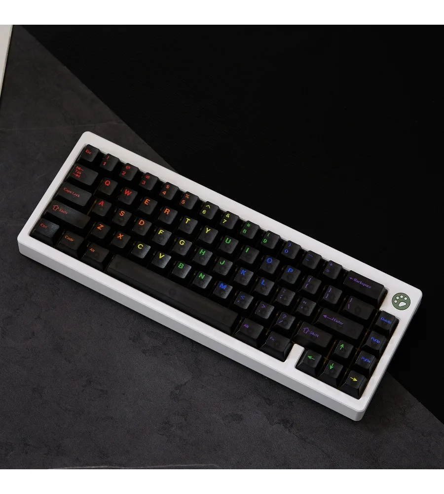 Keycap personality original height 122 key ABS fog through midnight rainbow keycap