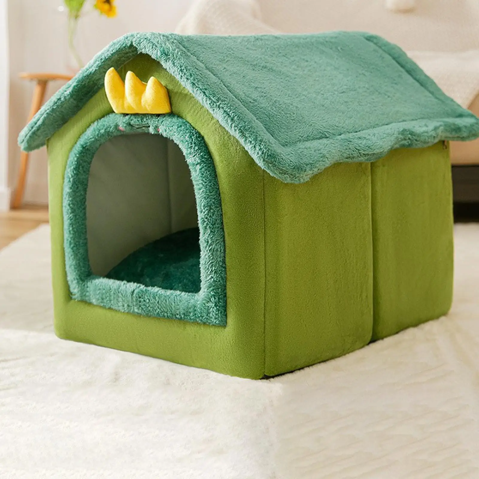 Cats Bed Sleeping House Warm Cats Cave Kitten Shelter Cat Tent Washable Cats Hut Comfortable Kennel Removable for Pet Supplies