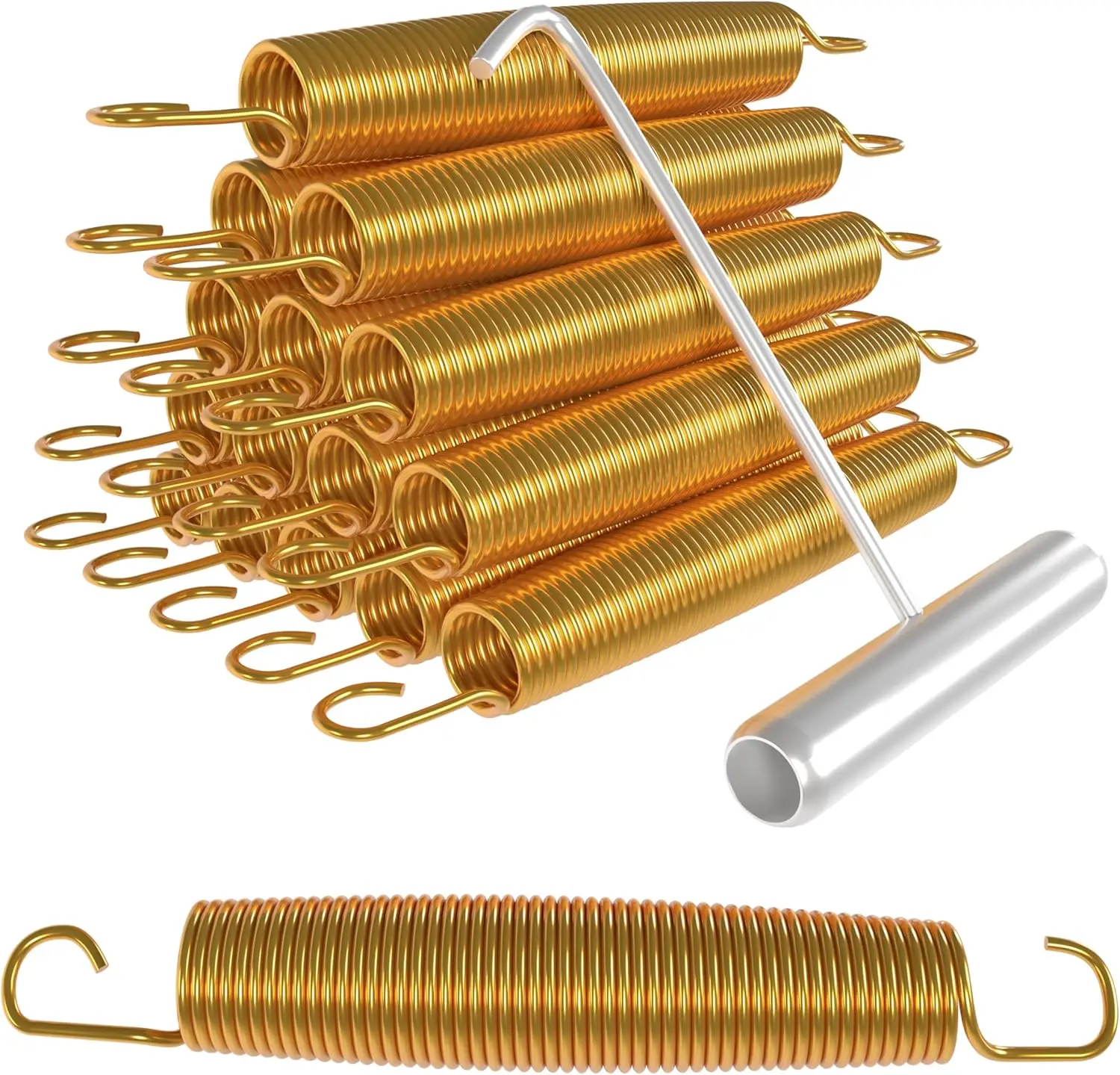 

20-Pack Trampoline Springs 3.5-7 inch with T-Hooks, High-Extension Weather-Resistant Replacement