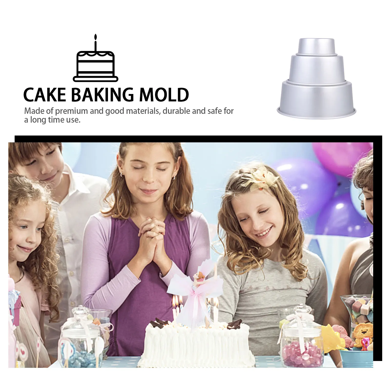 

3 Pcs Cake Mold Moulds for Baking Molds Mousse Round Pan Small Deep Pans Pastry Dessert