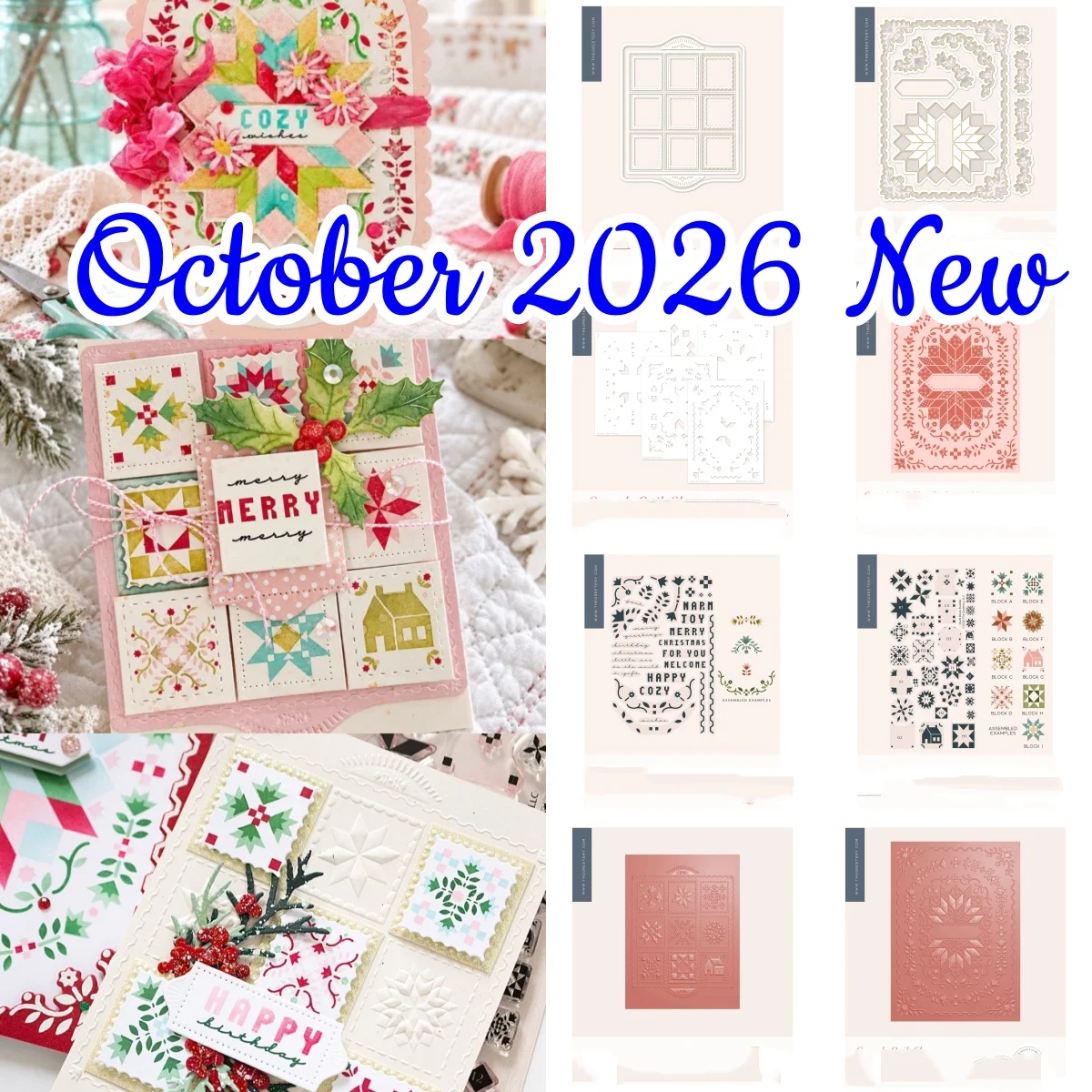 Capsule Quilt Christmas Metal Cutting Dies Clear Stamps Stencil Hot Foil For DIY Decorating Scrapbook Template October 2026 New