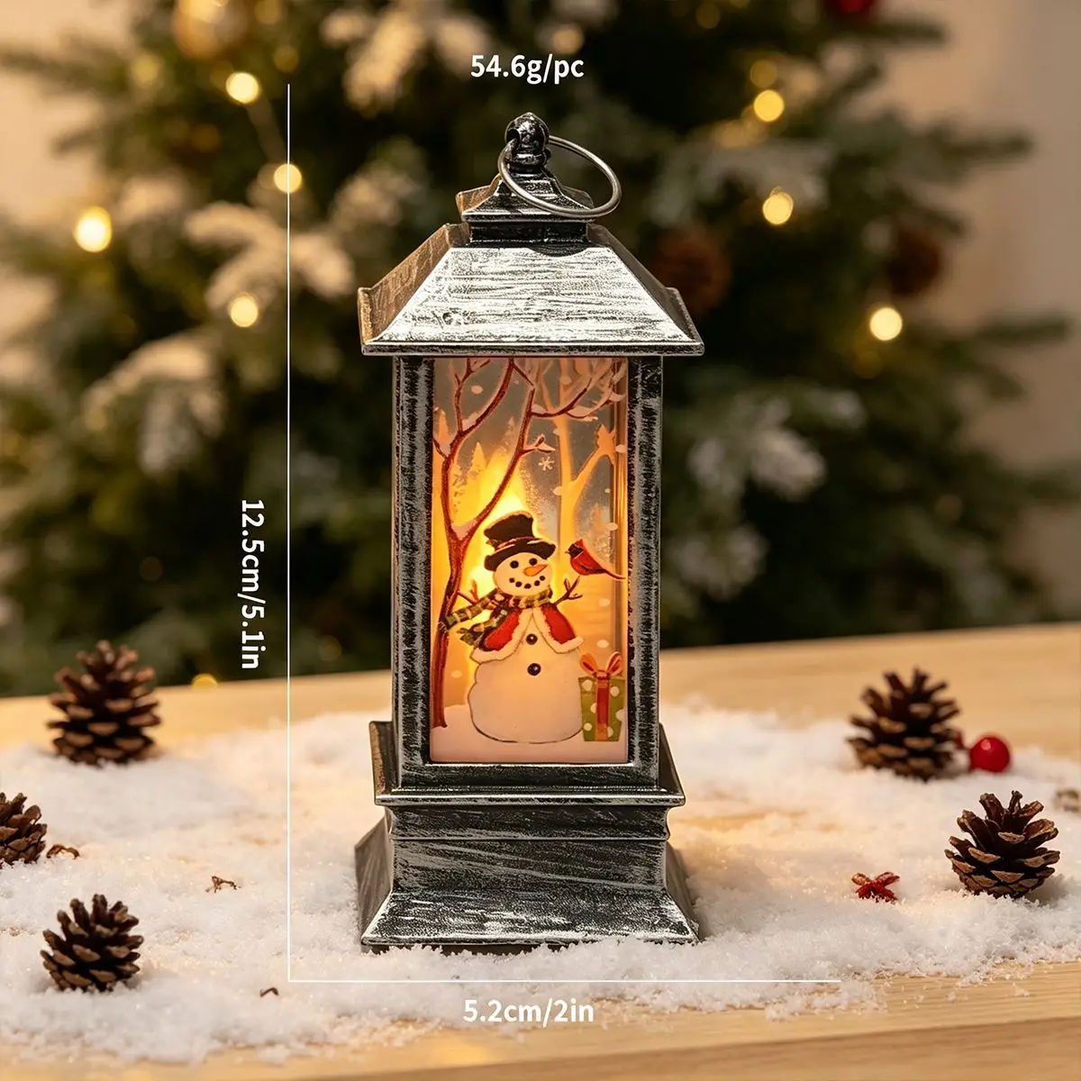 Candle Night Light Lightweight Snowman Hanging Lamp Led Santa Claus Hanging Christmas Lantern For Home Decoration Xmas Tree New
