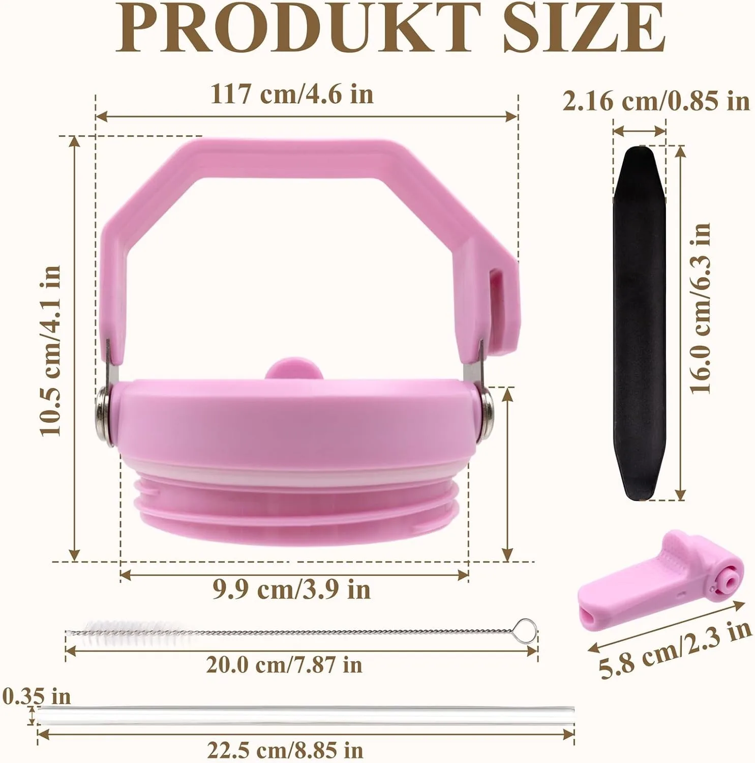 40oz Leakproof Lids for Stanley Quencher H2.0 Tumbler Detachable Flip Straw Handle Lid with Reusable Straw Cleaning Brush