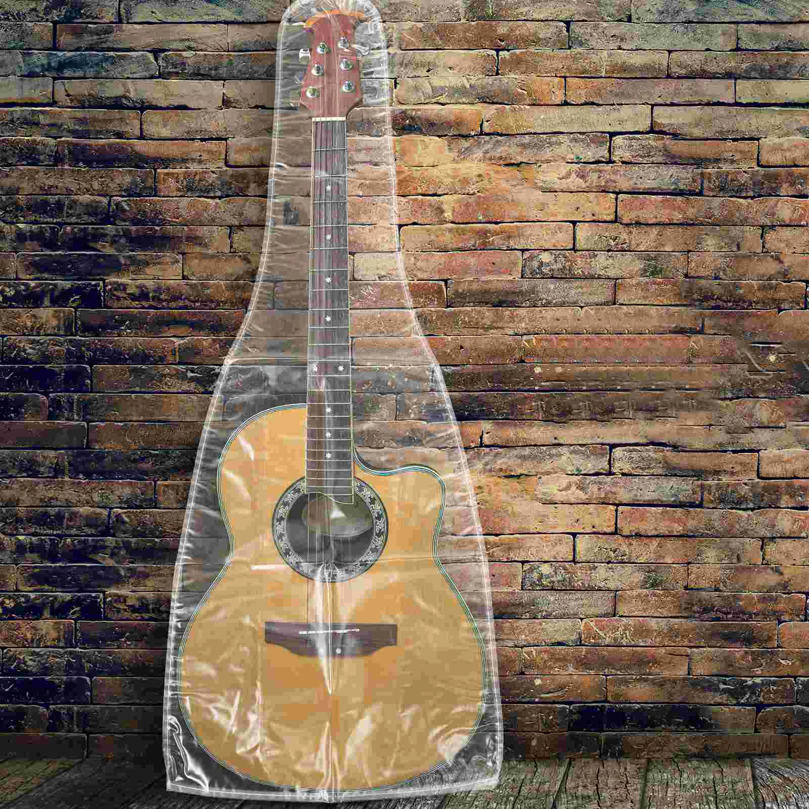 Guitar Cover Dust for Covers Protective Electric Ballad Silver Coated Folding Folk Frosted Pvc Accessory Guitars Acoustic Bass