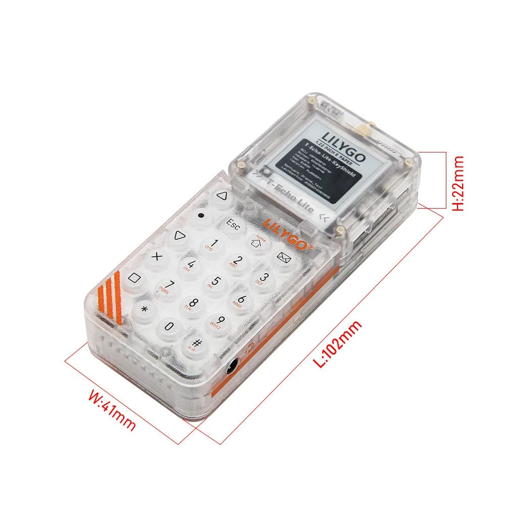 NRF52840 SX1262 LoRa Development Board 1.22 Inch SPI E-Paper BT Audio Keyboard Vibration Motor Low Power IoT Module