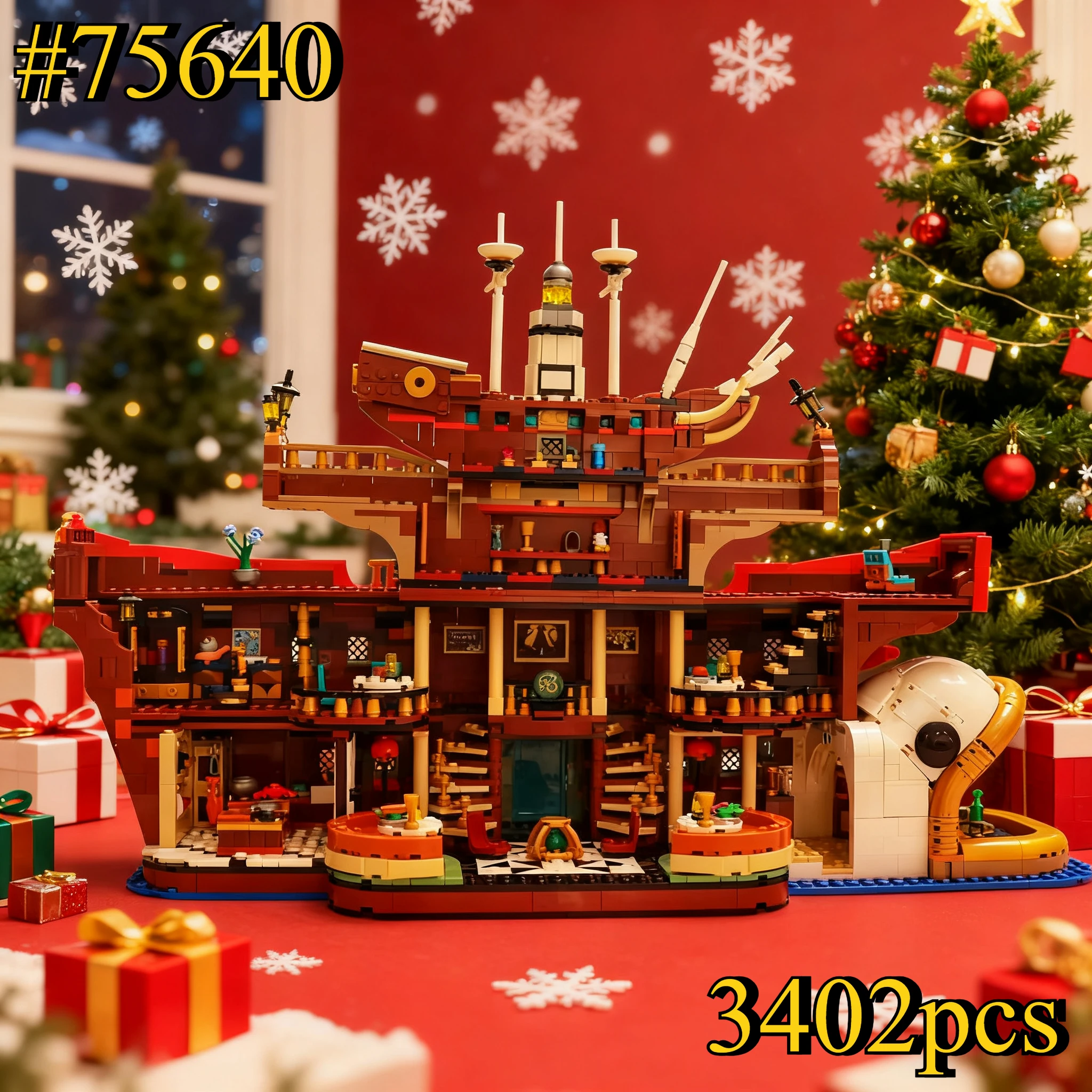 레스토랑 세일링 온 더 씨 빌딩 블록 세트 75640 레고 호환 입자 크리스마스 선물용 3402개