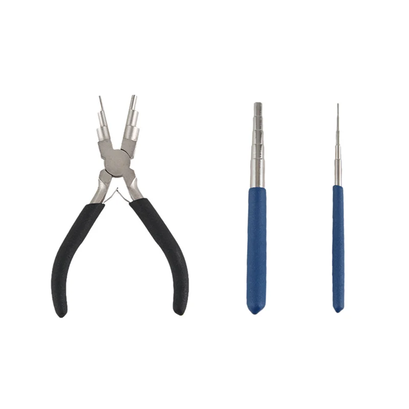 XUQIAN Micro Coil Jig Tool Set 6 in 1 Round Nose Pliers for Jump Rings Wire Wrapping Jewelry Making Loop Making Forming Bends