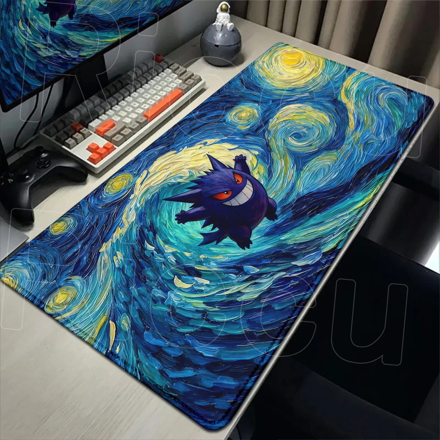 Pretty Starry Sky P-pokemon Mousepad Keyboard Rug Laptop Japan Cool Anime Mouse Pad XXL PC Cute Pikachu Mimikyu Gengar Desk Mat