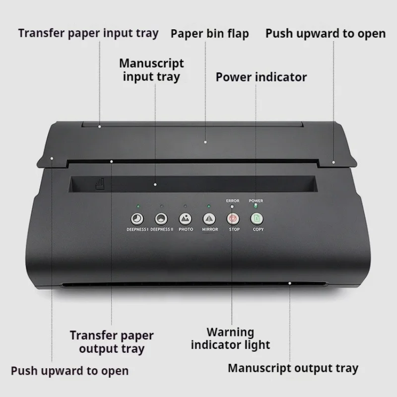 Tattoo transfer machine portable thermal graphic transfer machine for tattoo line drawings Office Electronics Heat Press