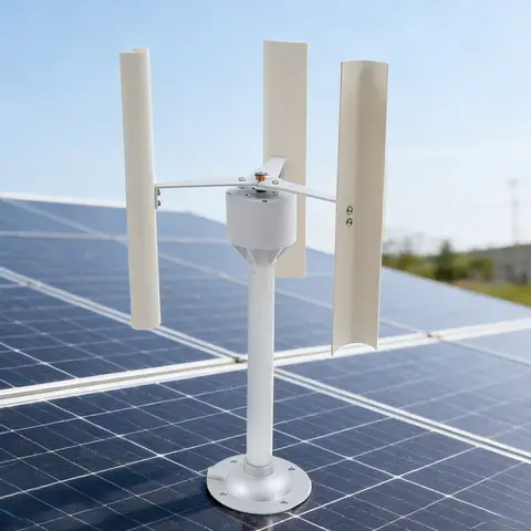 Vertical Axis Wind Turbine Model, 3-Blade Wind Turbine Generator with 3-Phase Permanent Magnet Motor, ABS Low Noise Mini Wind Turbine for DIY Home Science Education