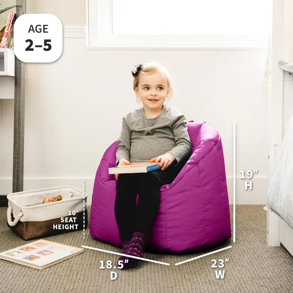 Kids Beanbag Chair Pink Soft Comfort Durable Easy Clean Safe for Ages 2-8