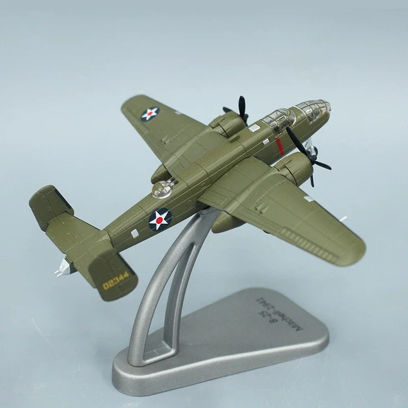 

1: 144 World War Ii Us B25 Medium Bomber Alloy Simulation Military Enthusiasts Home Decoration Ornaments Friends Birthday Gifts