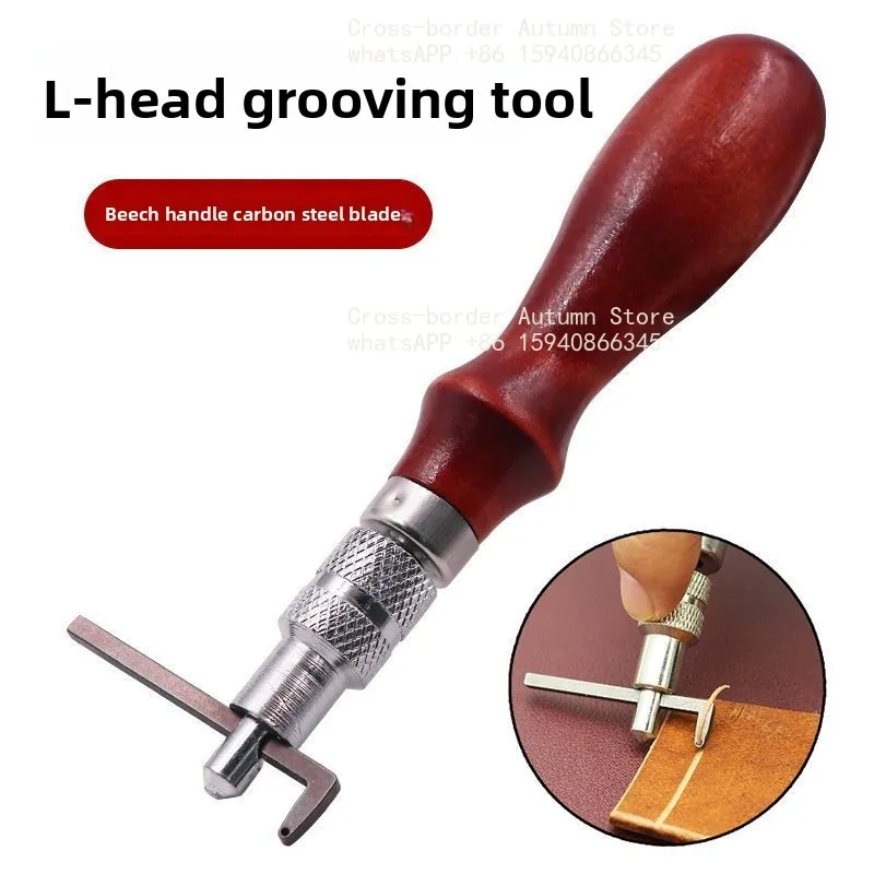 DIY Handmade Leather Goods Leather Adjustable Groove Digger Tool, Edge Drawer, Groove Digger